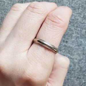 Vintage 14K White Gold Ring Wedding Band Size 7.5